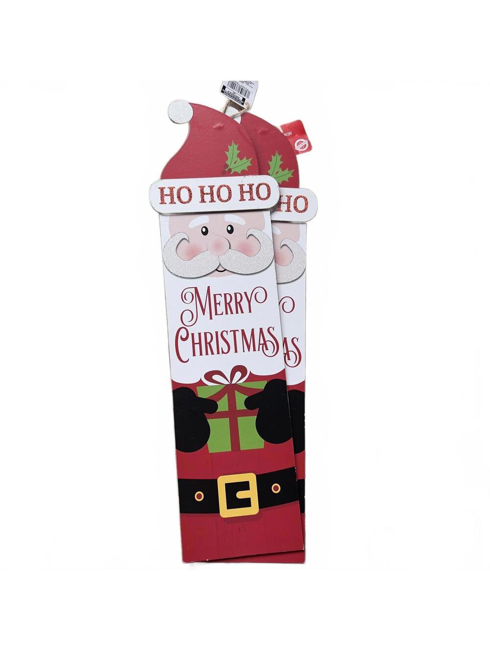Christmas Santa Claus Wooden Sign Decoration